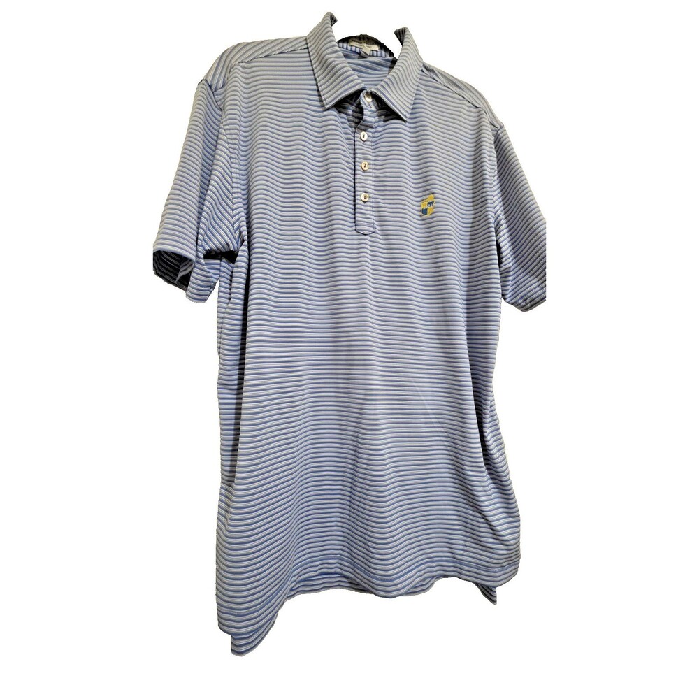 Peter Millar Men's Polo Shirt Size L Short Sleeve Collared Stretch
